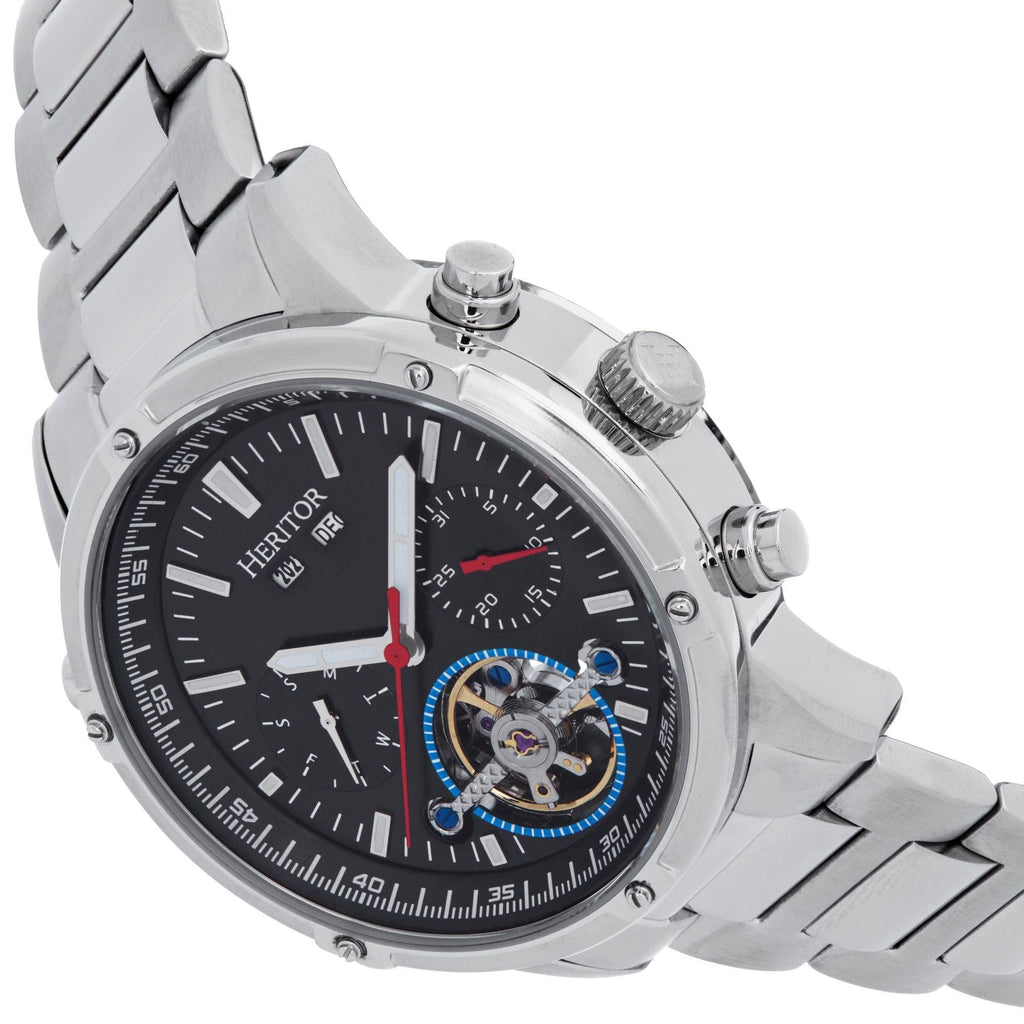 Heritor Automatic Wilhelm Semi - Skeleton Bracelet Watch - Bundle Bus
