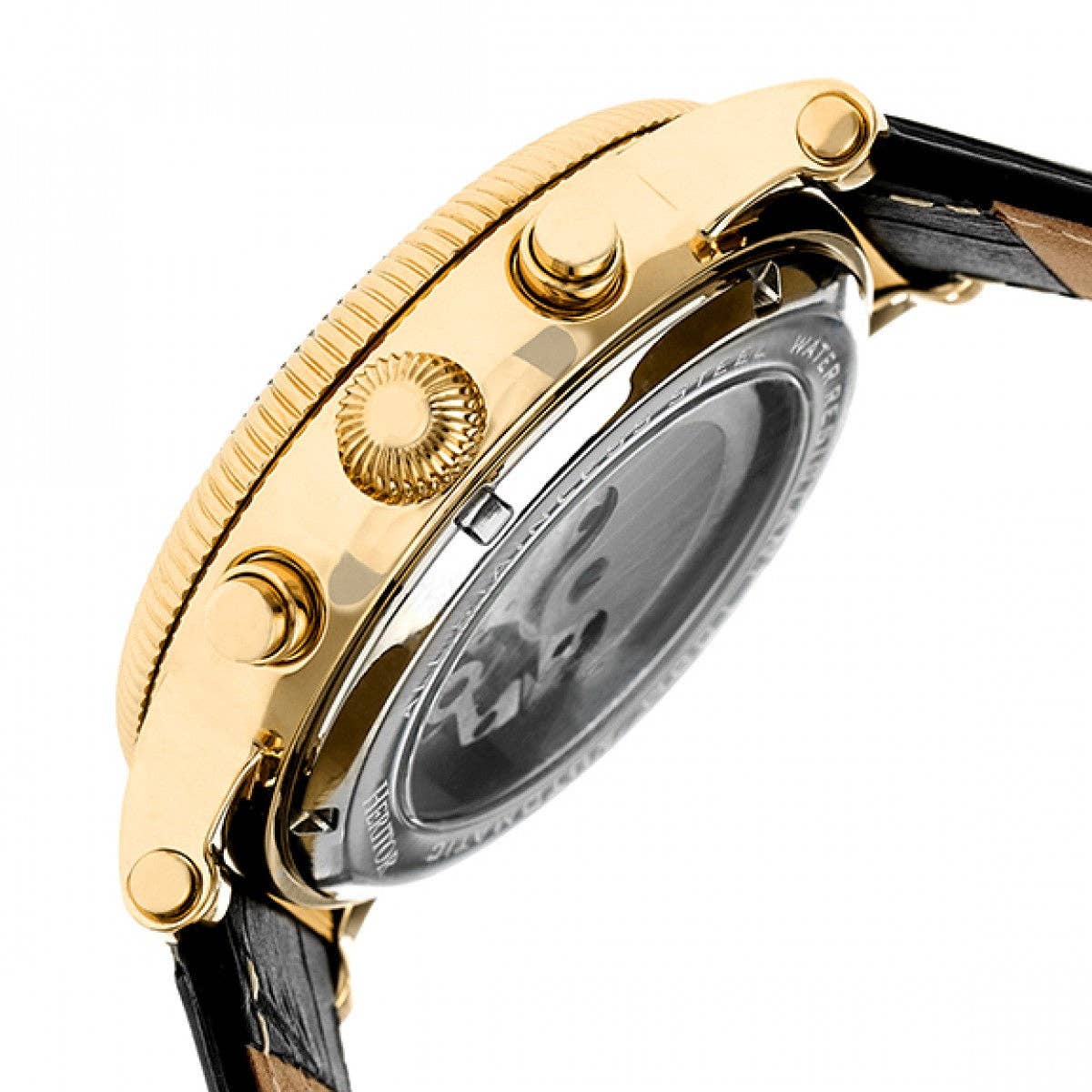 Heritor Automatic Winston Semi - Skeleton Leather - Band Watch - Bundle Bus