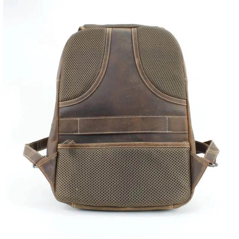 Hunter Leather Distressed Leather Backpack #AB 1749 - Bundle Bus