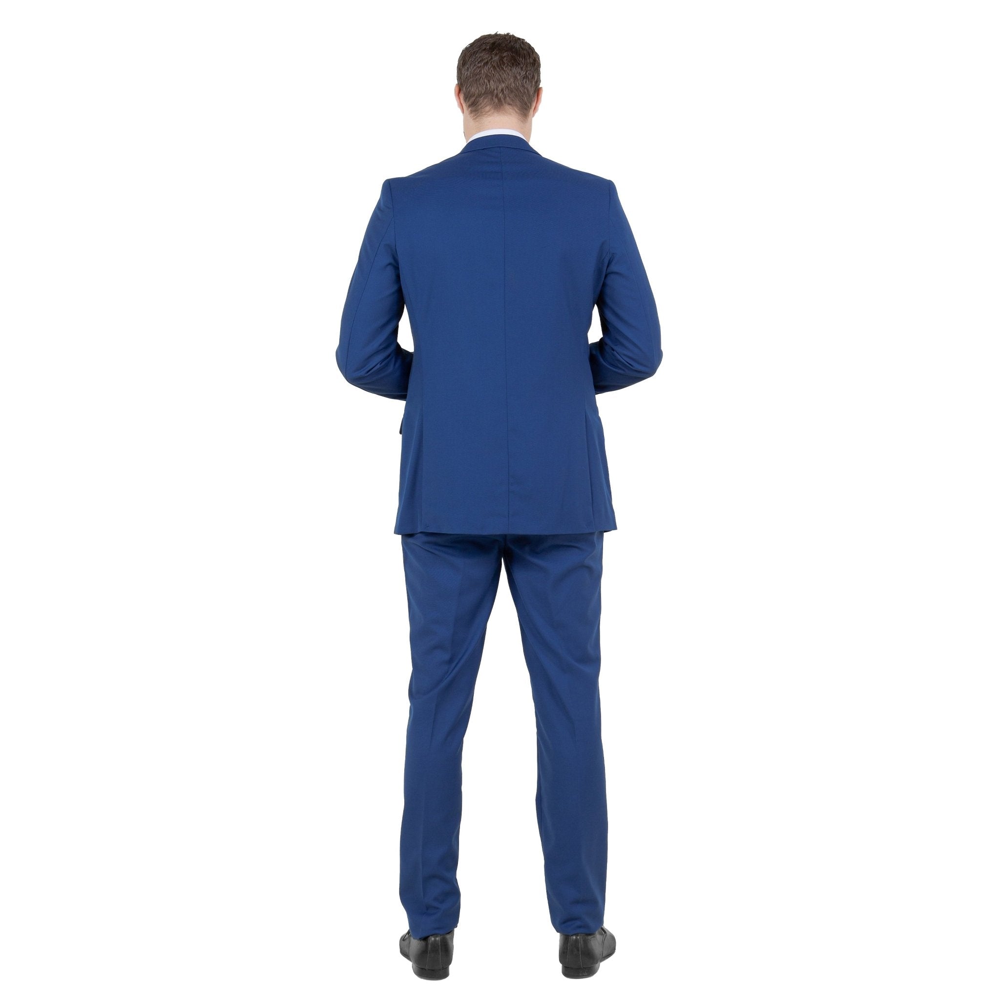 Indigo Men's Hybrid - Fit 3pc Paisley Suit w/ Wide Black Shawl Collar - Bundle Bus