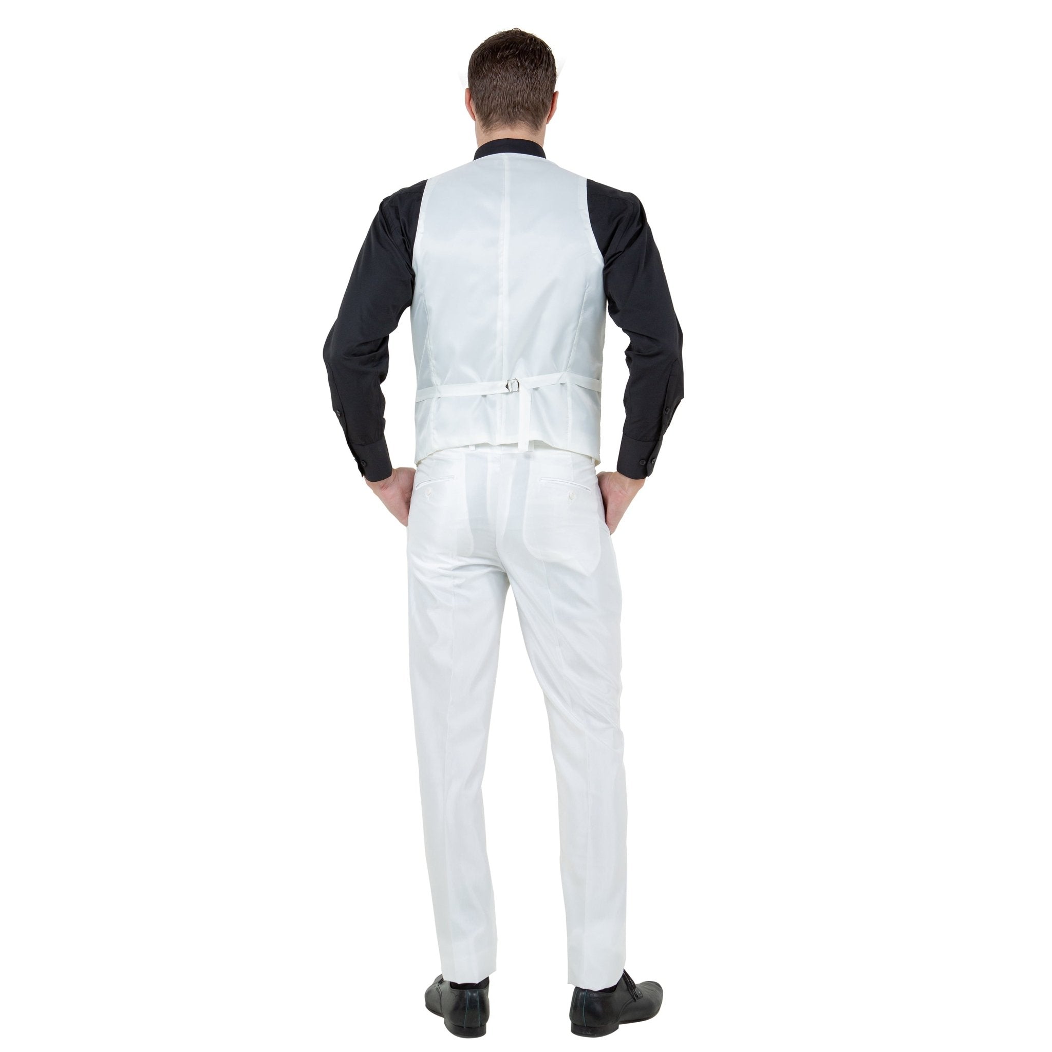 Ivory Men's Sharskin Slim - Fit 3 - Piece Suit - Bundle Bus