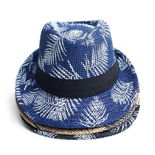 Kid's Short Brim Palm Tree Fedora Hat - BF180601 - Bundle Bus