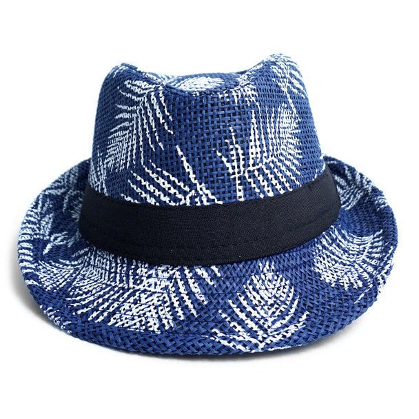 Kid's Short Brim Palm Tree Fedora Hat - BF180601 - Bundle Bus