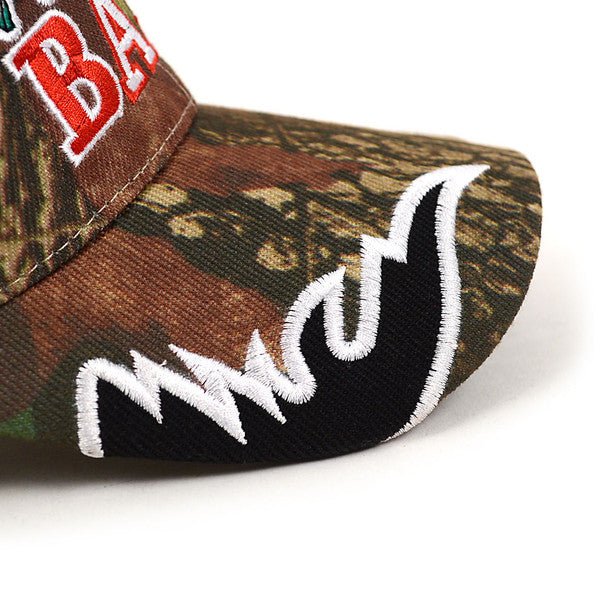 "Kiss My Bass" Camo 3D Embroidered Baseball Cap, Hat EBC10296 - Bundle Bus