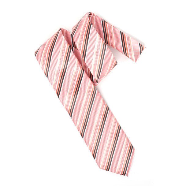 Men Diagonal Stripe Micro Fiber Poly Woven Tie-MPW5953 - Bundle Bus