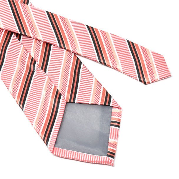 Men Diagonal Stripe Micro Fiber Poly Woven Tie-MPW5953 - Bundle Bus