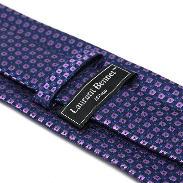 Men Square Pattern Micro Fiber Poly Woven Tie-MPW5949 - Bundle Bus