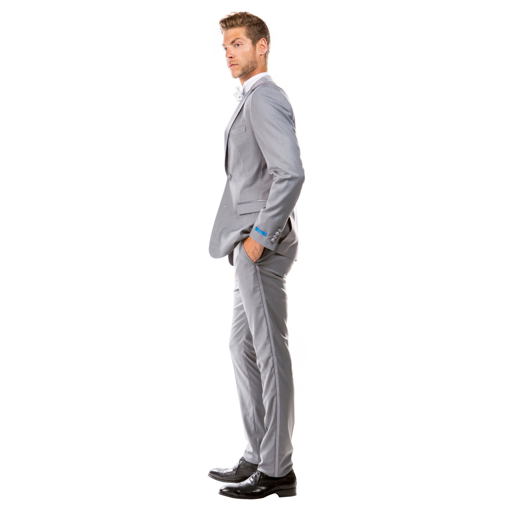 Men's 2pc Tuxedo Set w/ Satin Notch Lapel - Bundle Bus