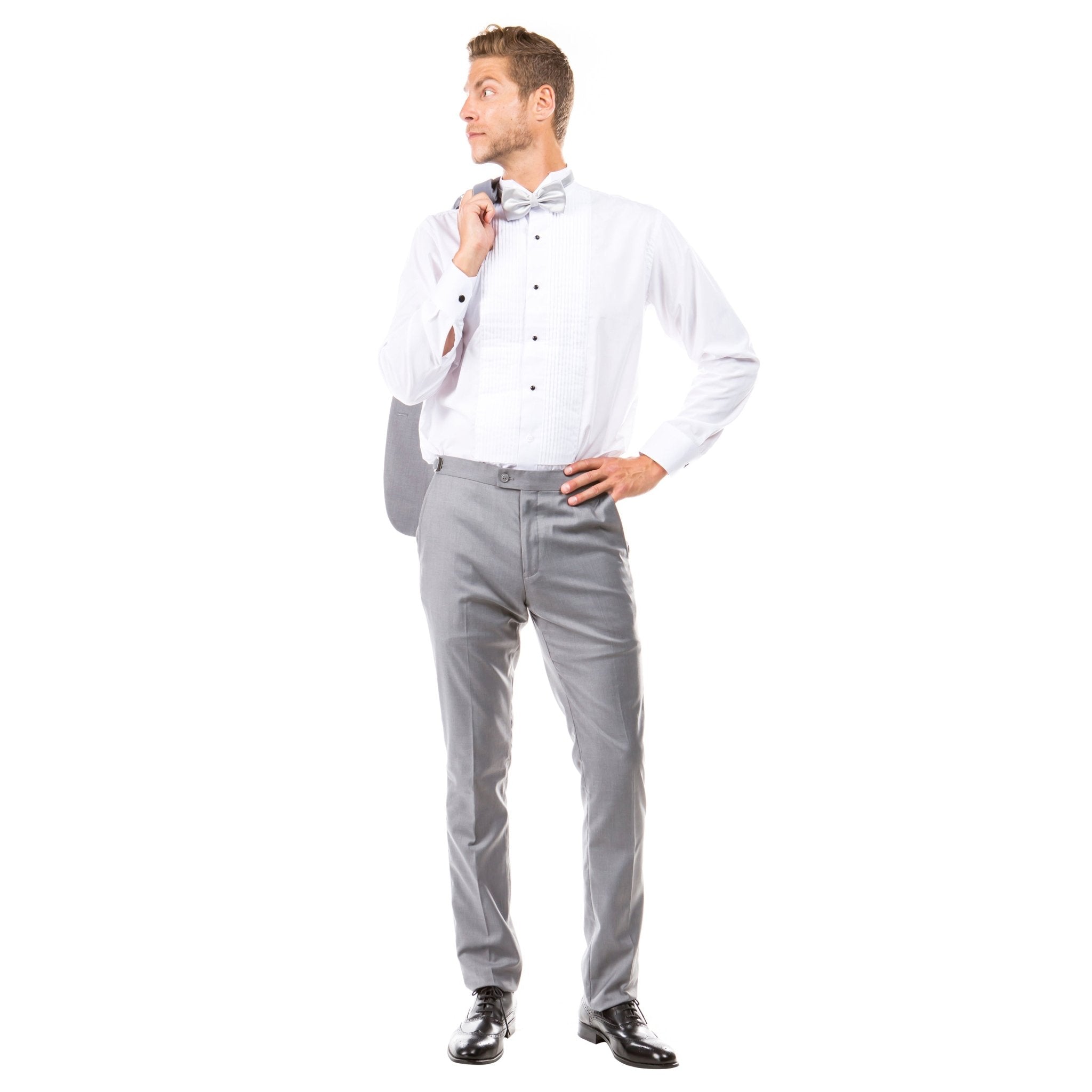 Men's 2pc Tuxedo Set w/ Satin Notch Lapel - Bundle Bus