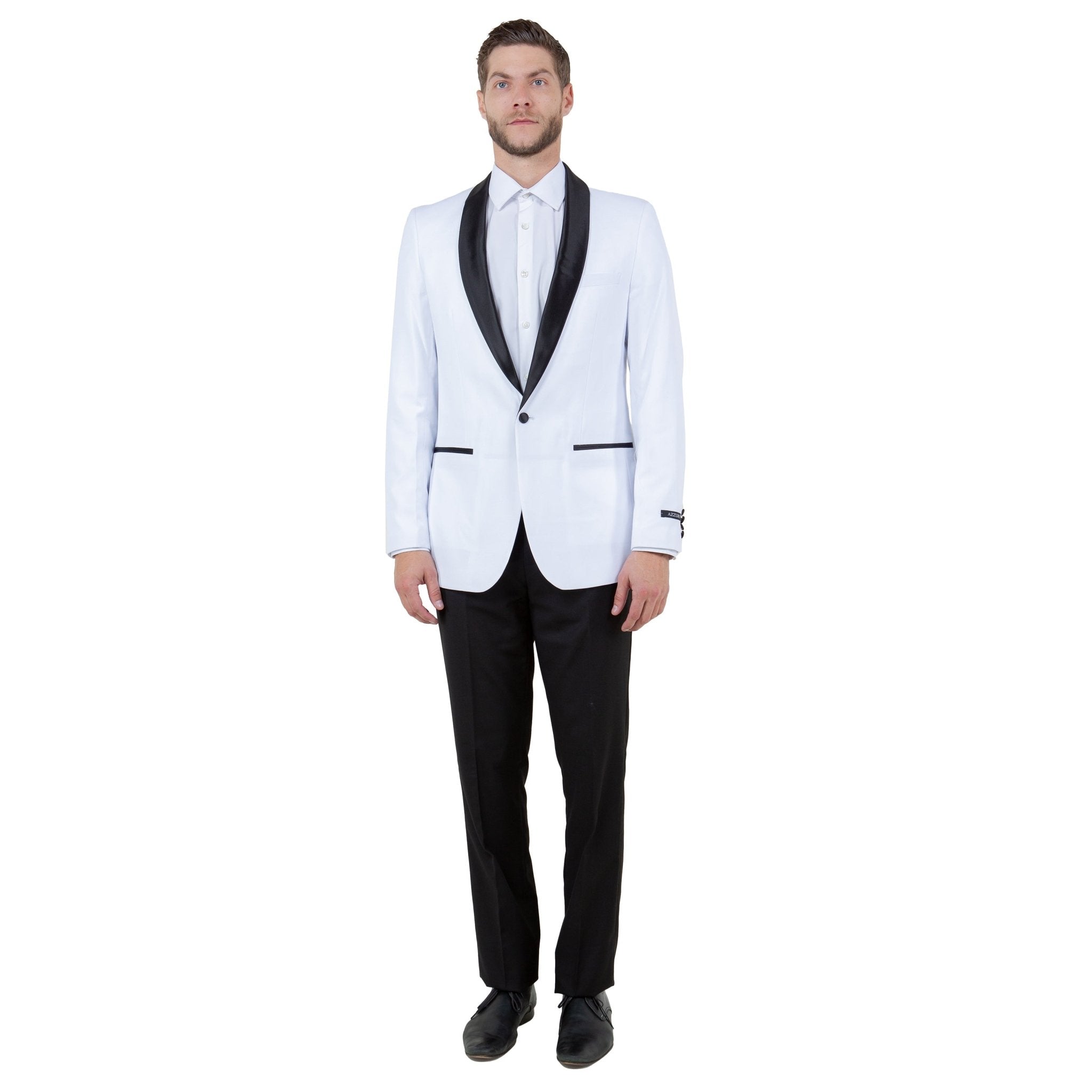 Men's 2pc Tuxedo Set W/ Satin Shawl Collar - Bundle Bus