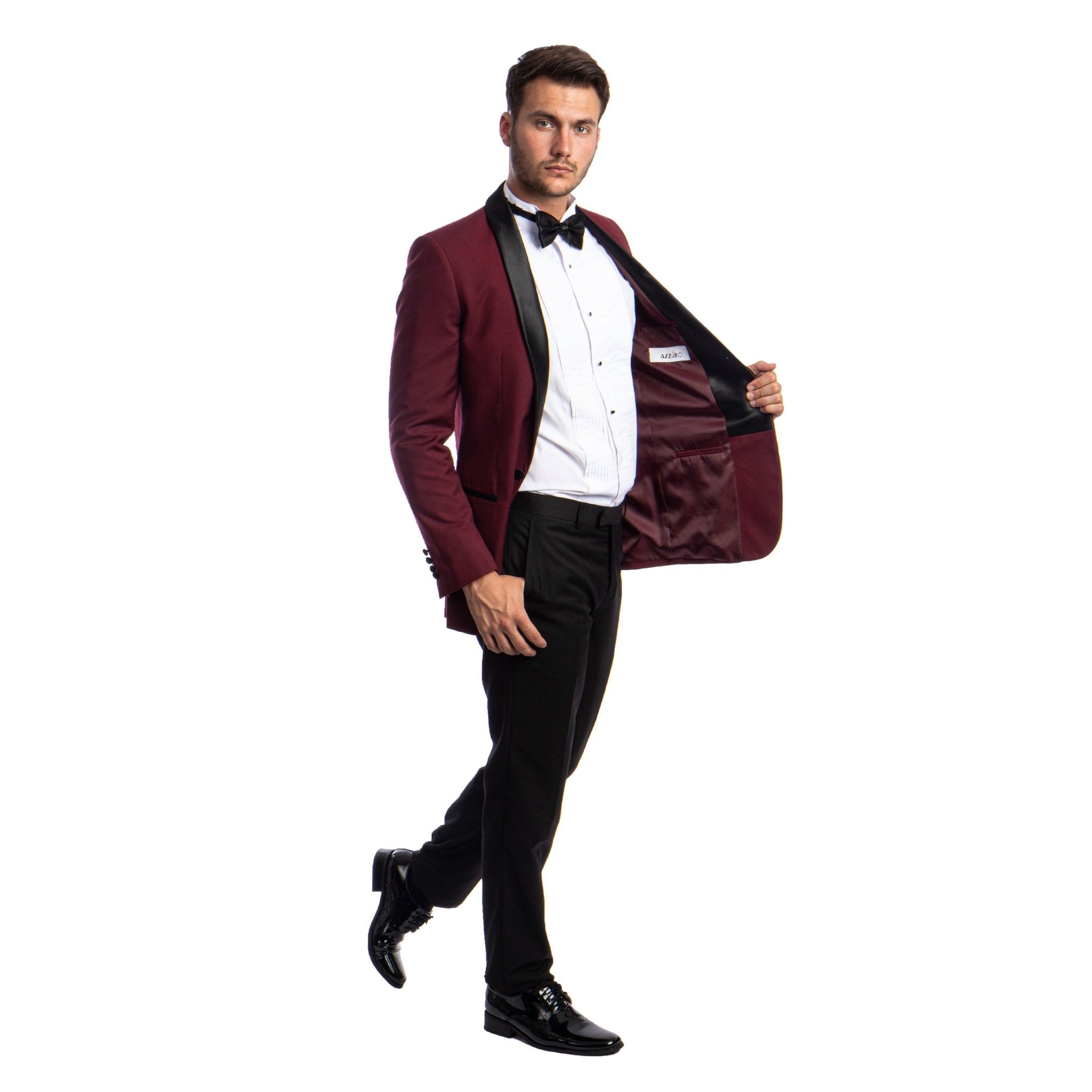 Men's 2pc Tuxedo Set W/ Satin Shawl Collar - Bundle Bus