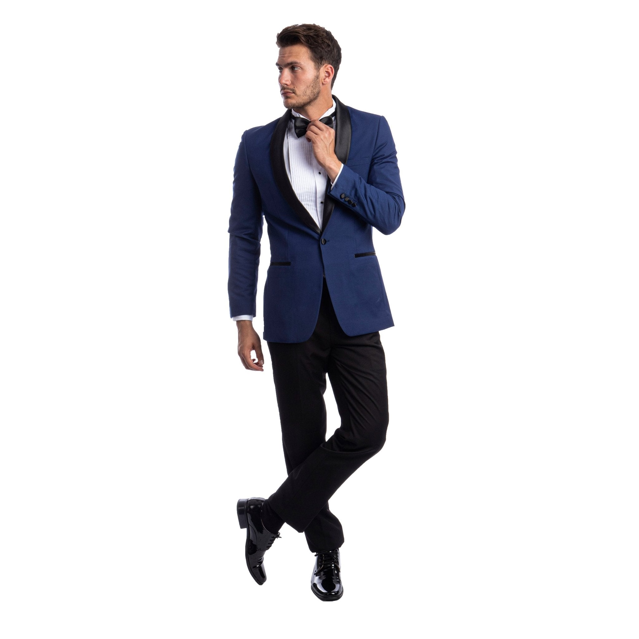 Men's 2pc Tuxedo Set W/ Satin Shawl Collar - Bundle Bus
