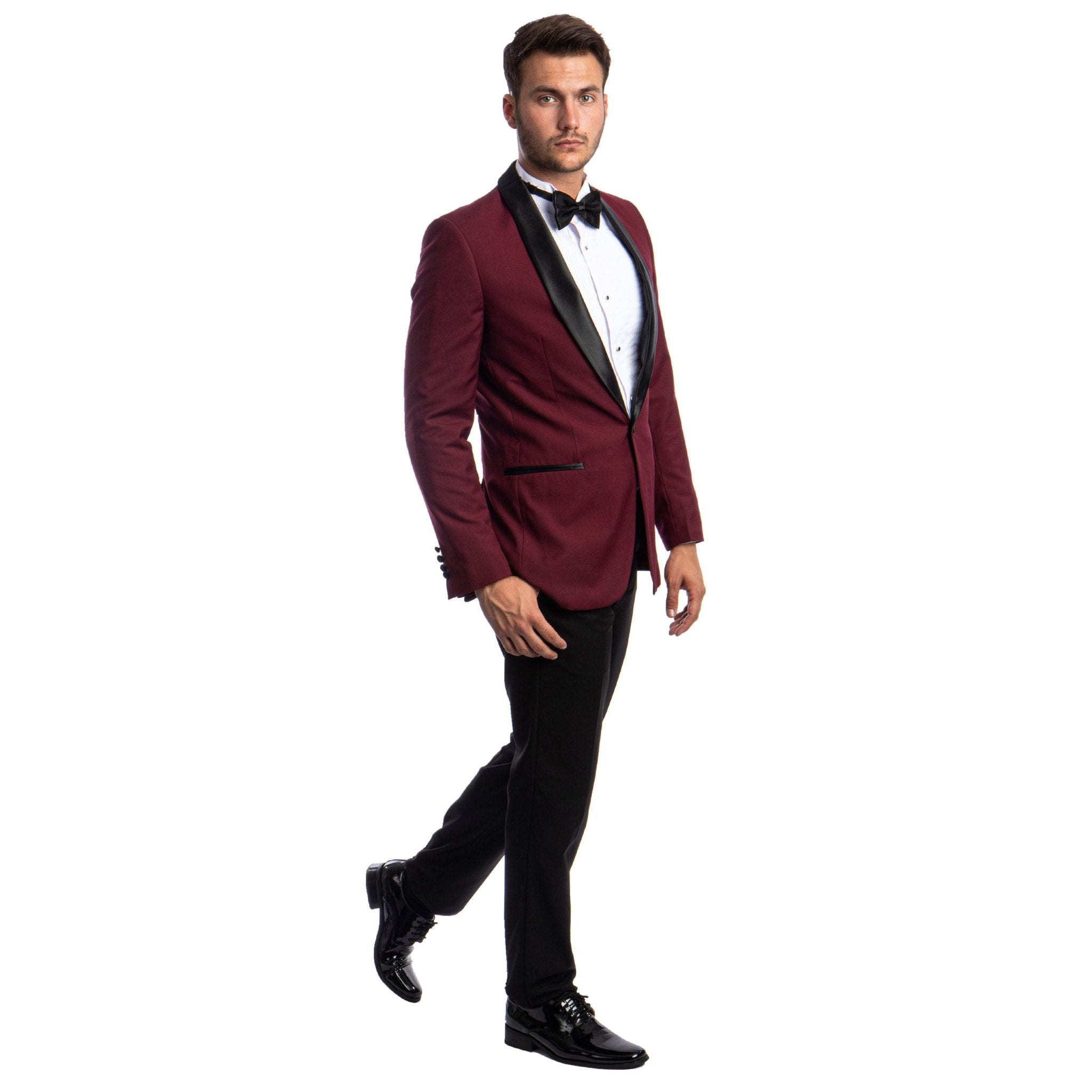 Men's 2pc Tuxedo Set W/ Satin Shawl Collar - Bundle Bus