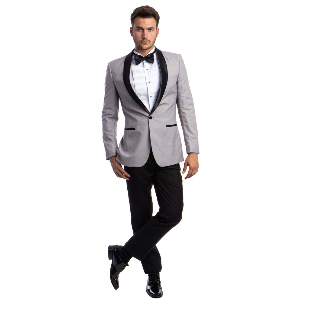 Men's 2pc Tuxedo Set W/ Satin Shawl Collar - Bundle Bus