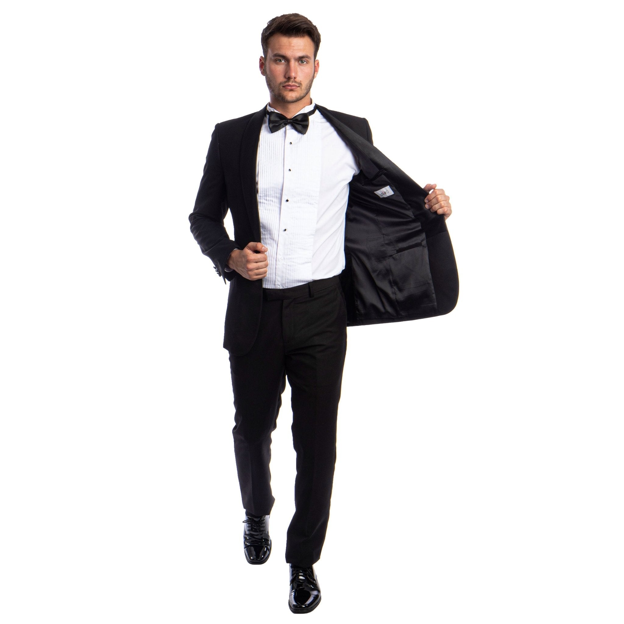 Men's 2pc Tuxedo Set W/ Satin Shawl Collar - Bundle Bus