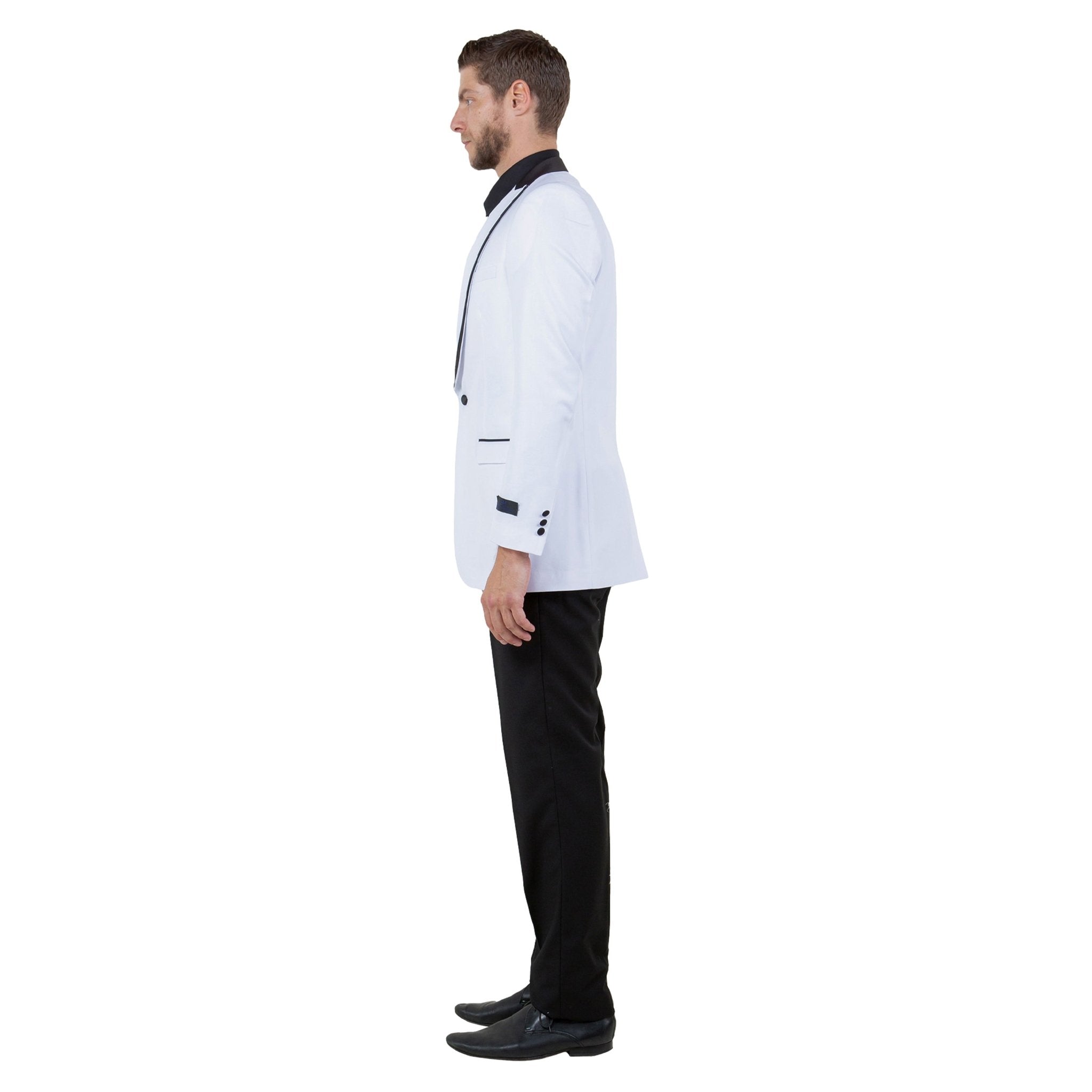 Men's 3pc Tuxedo w/ Satin Shawl Collar & Expandable Clip Pants - Bundle Bus