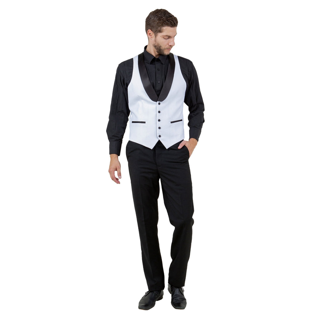 Men's 3pc Tuxedo w/ Satin Shawl Collar & Expandable Clip Pants - Bundle Bus