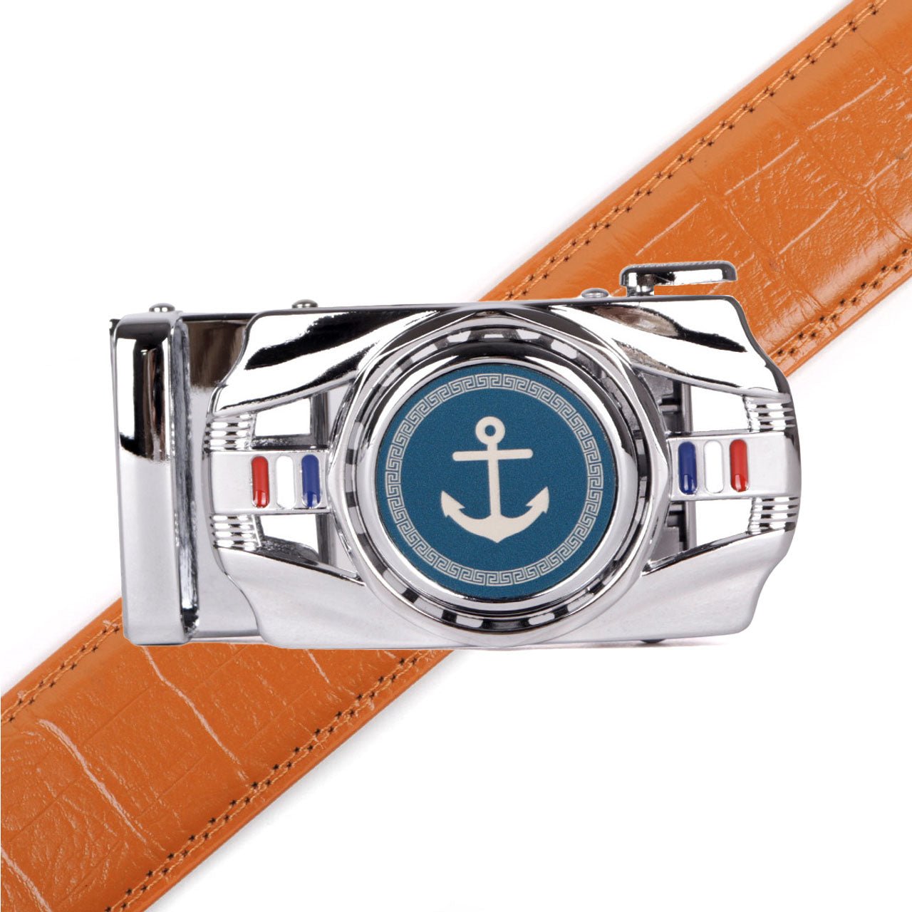 Men's Anchor Rotating Ratchet Belt-MGLBB58-SIL - Bundle Bus