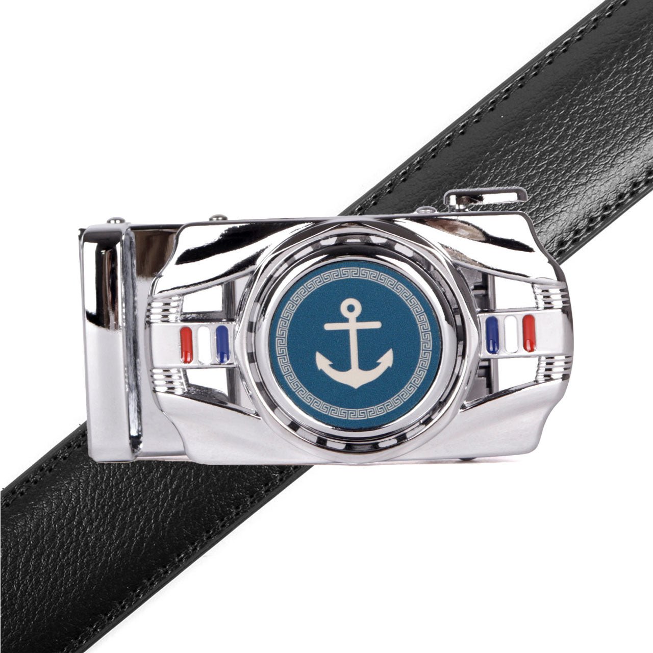 Men's Anchor Rotating Ratchet Belt-MGLBB58-SIL - Bundle Bus