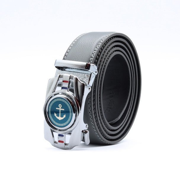 Men's Anchor Rotating Ratchet Belt-MGLBB58-SIL - Bundle Bus