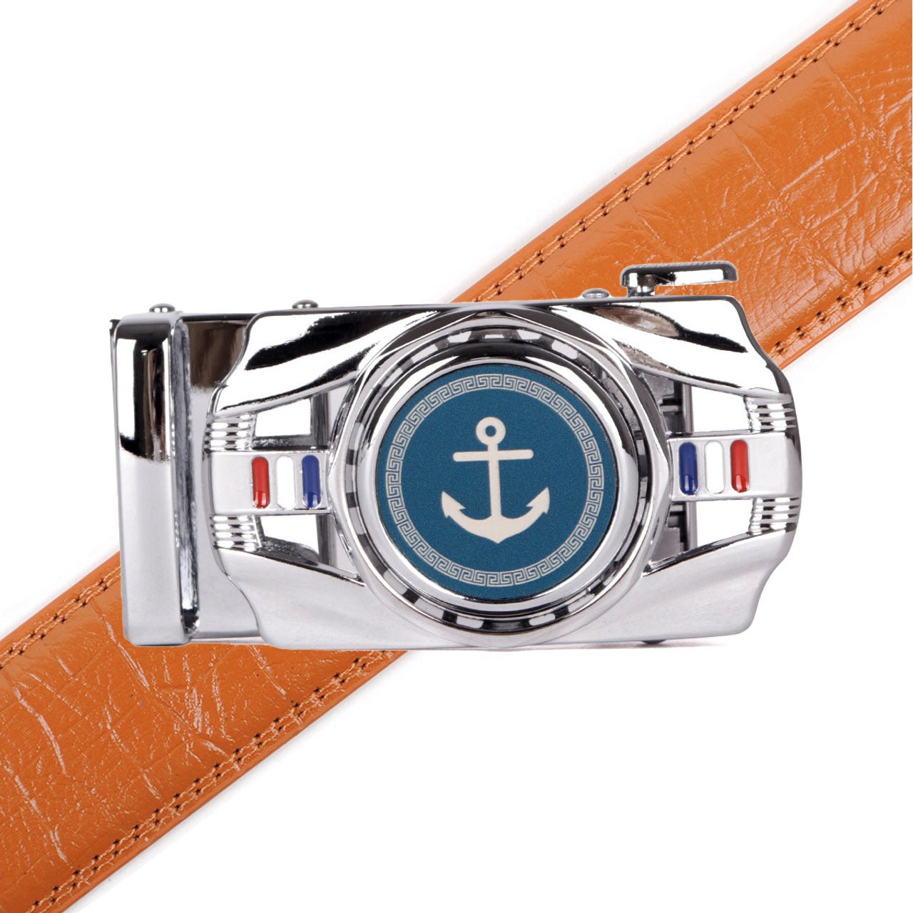 Men's Anchor Rotating Ratchet Belt-MGLBB58-SIL - Bundle Bus