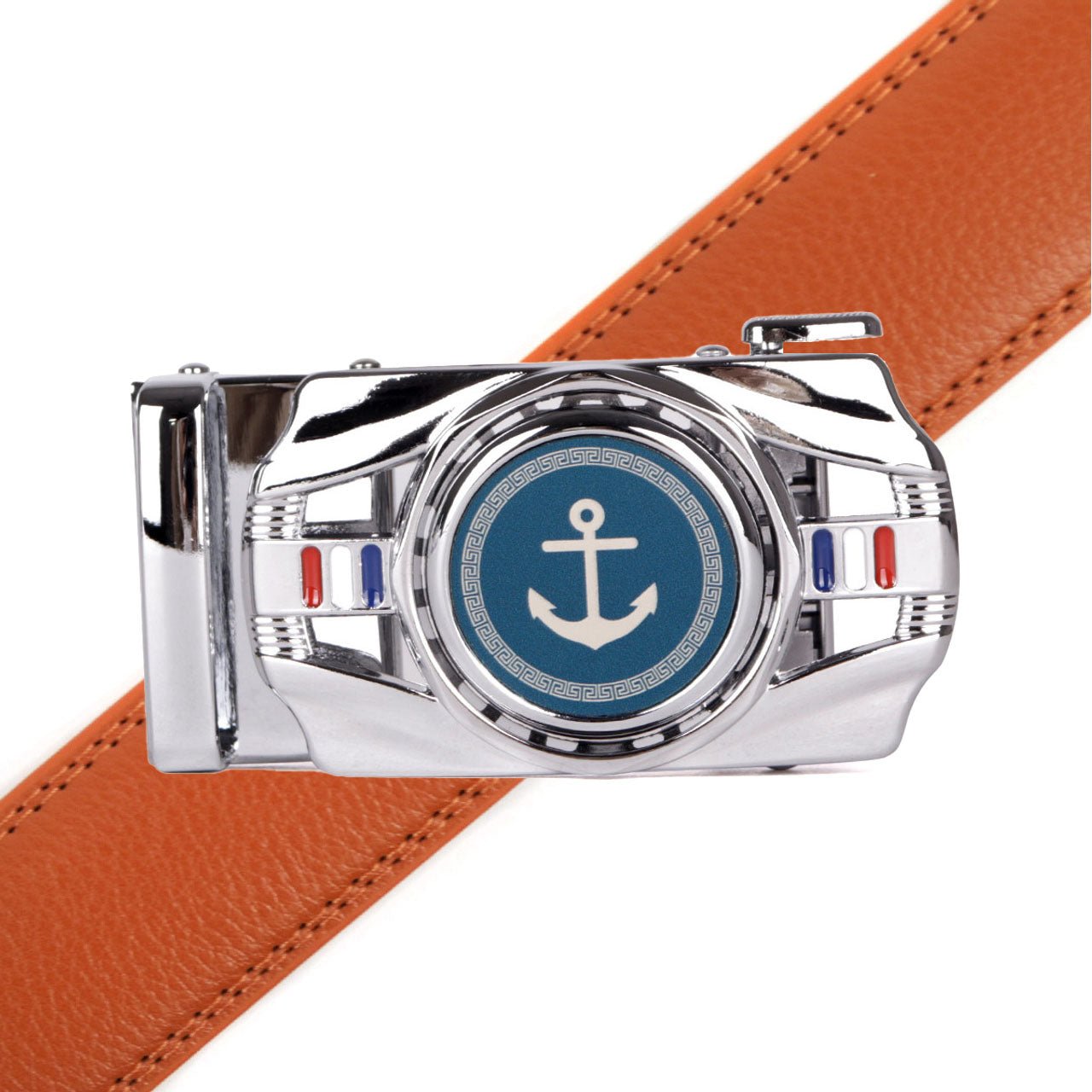 Men's Anchor Rotating Ratchet Belt-MGLBB58-SIL - Bundle Bus