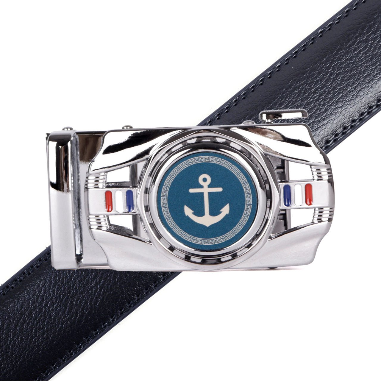 Men's Anchor Rotating Ratchet Belt-MGLBB58-SIL - Bundle Bus