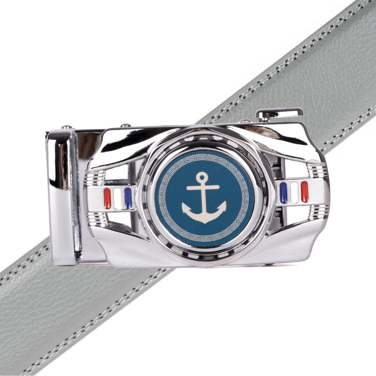 Men's Anchor Rotating Ratchet Belt-MGLBB58-SIL - Bundle Bus