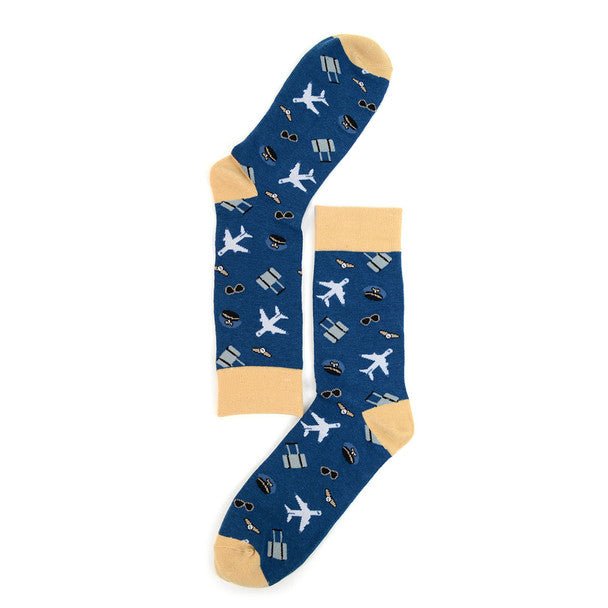 Men's Aviation Pilot Novelty Socks - NVS1924 - Bundle Bus