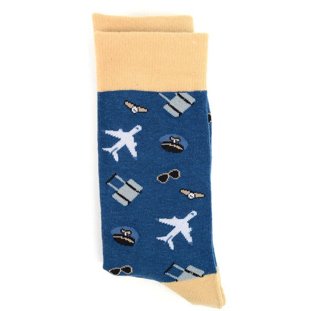 Men's Aviation Pilot Novelty Socks - NVS1924 - Bundle Bus