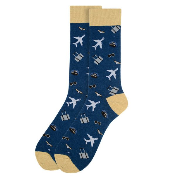 Men's Aviation Pilot Novelty Socks - NVS1924 - Bundle Bus