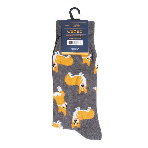 Men's Dancing Dog Novelty Socks- NVS19624 - Bundle Bus