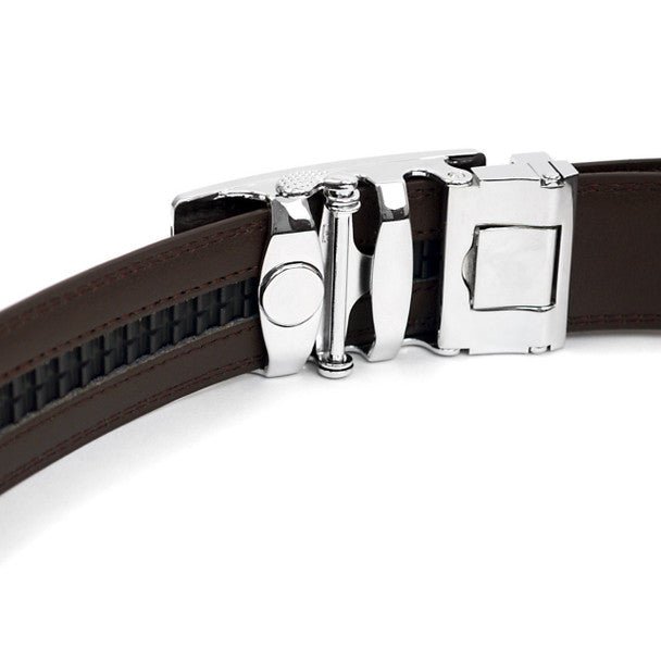 Men's Decor Rotating Bling Ratchet Belt-MGLBB59-SIL - Bundle Bus