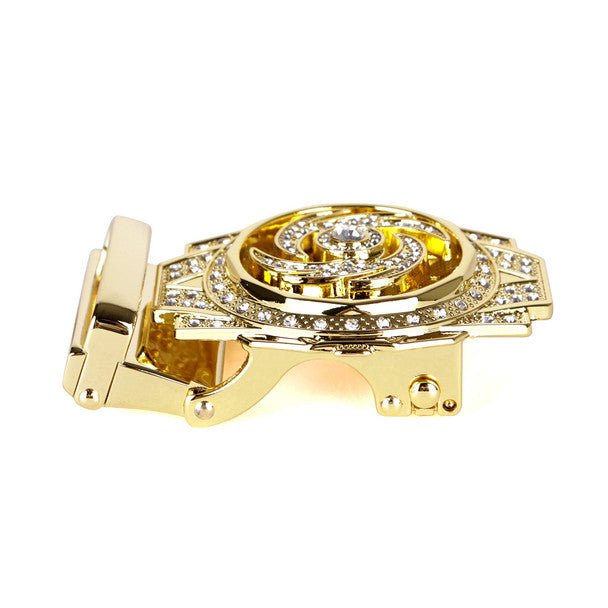 Men's Decor Rotating Bling Ratchet Belt-MGLBB60-GD - Bundle Bus