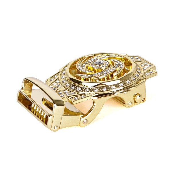 Men's Decor Rotating Bling Ratchet Belt-MGLBB60-GD - Bundle Bus