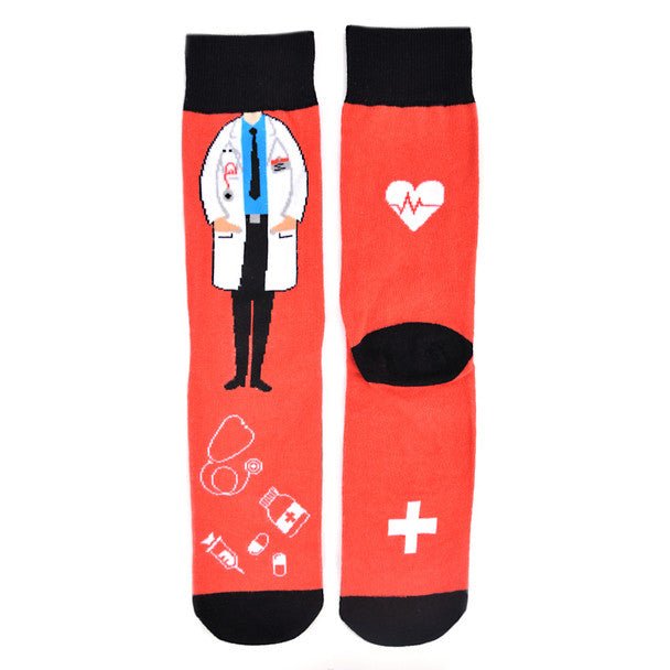 Men's Doctor Novelty Socks - NVS19578-OR - Bundle Bus