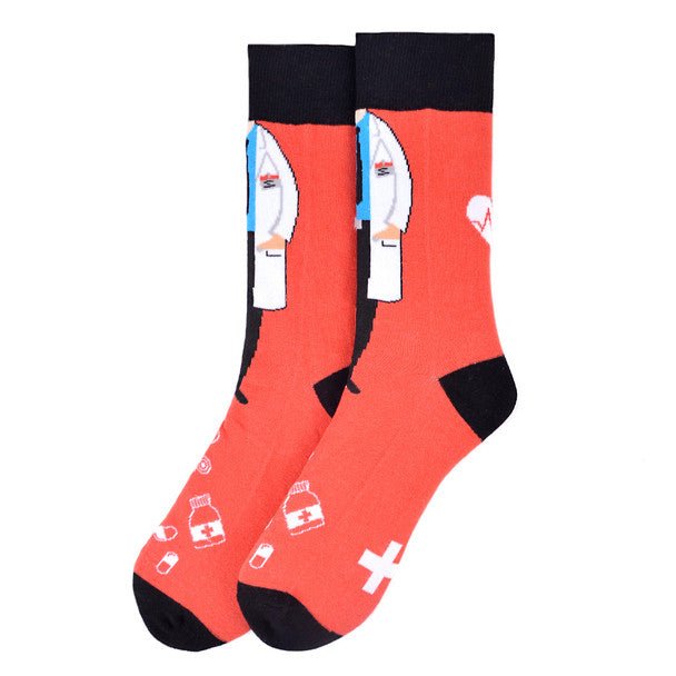 Men's Doctor Novelty Socks - NVS19578-OR - Bundle Bus