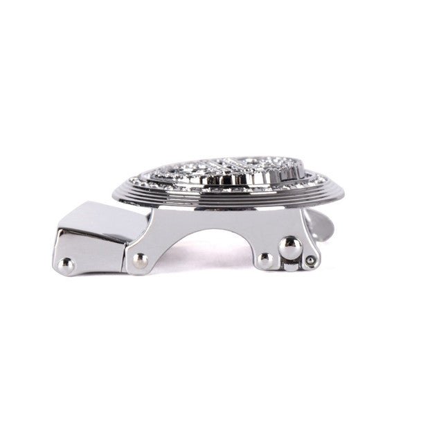 Men's Dollar Sign Rotating Bling Ratchet Belt-MGLBB65-SIL - Bundle Bus