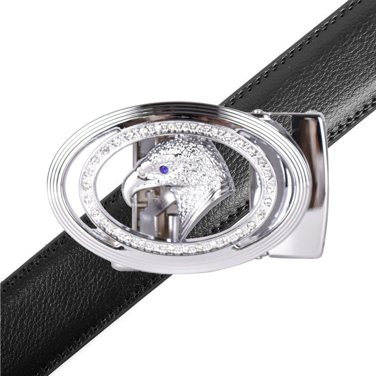 Men's Eagle Bling Ratchet Belt-MGLBB61-SIL - Bundle Bus