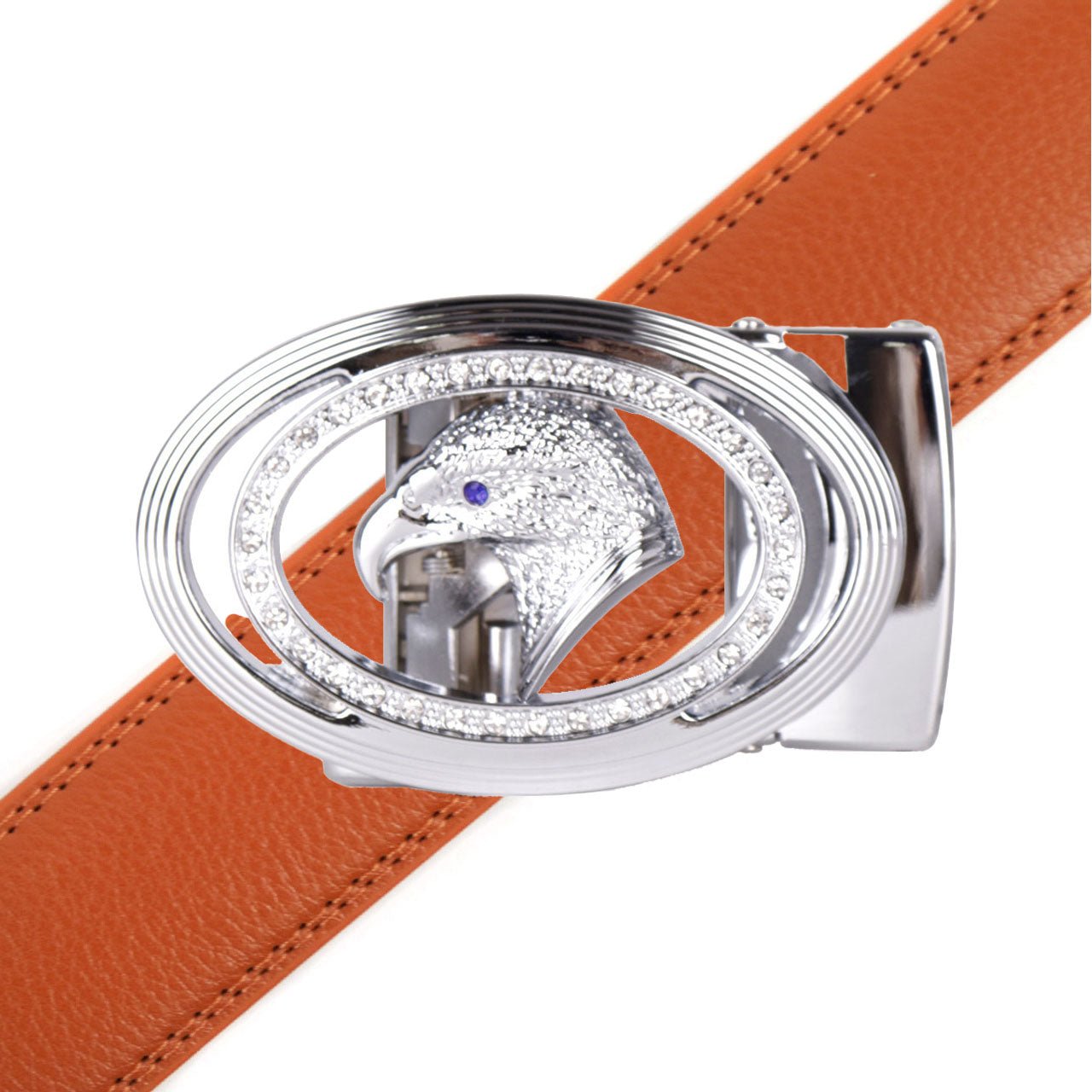 Men's Eagle Bling Ratchet Belt-MGLBB61-SIL - Bundle Bus