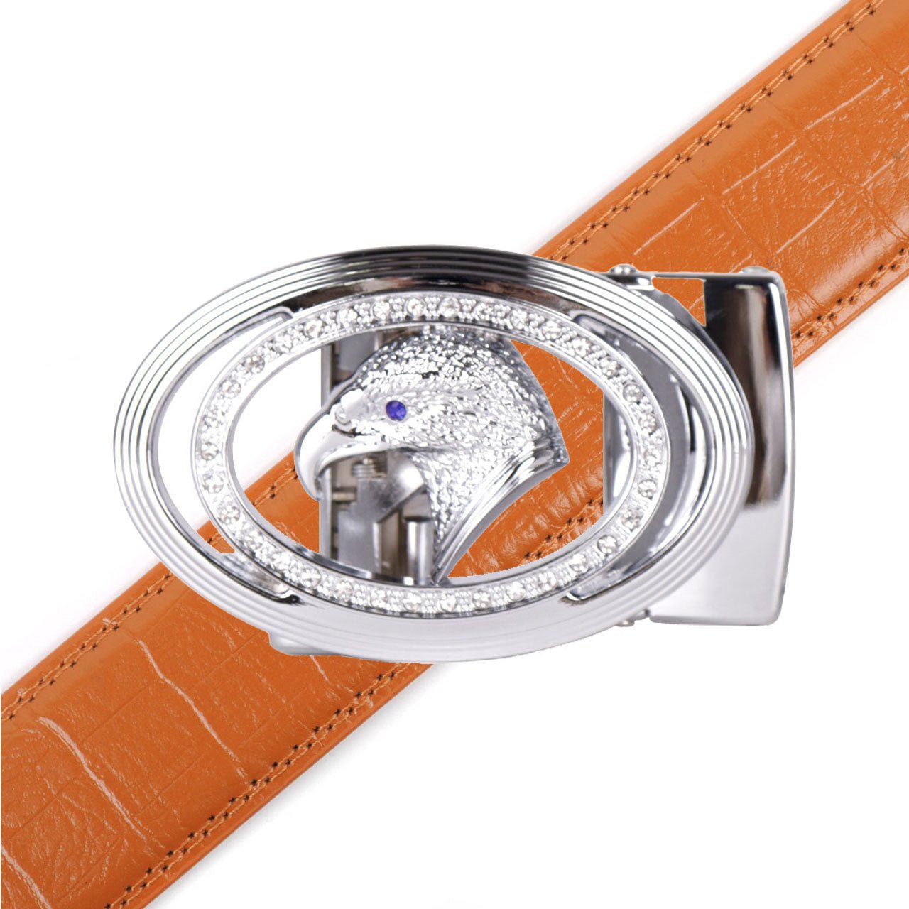 Men's Eagle Bling Ratchet Belt-MGLBB61-SIL - Bundle Bus