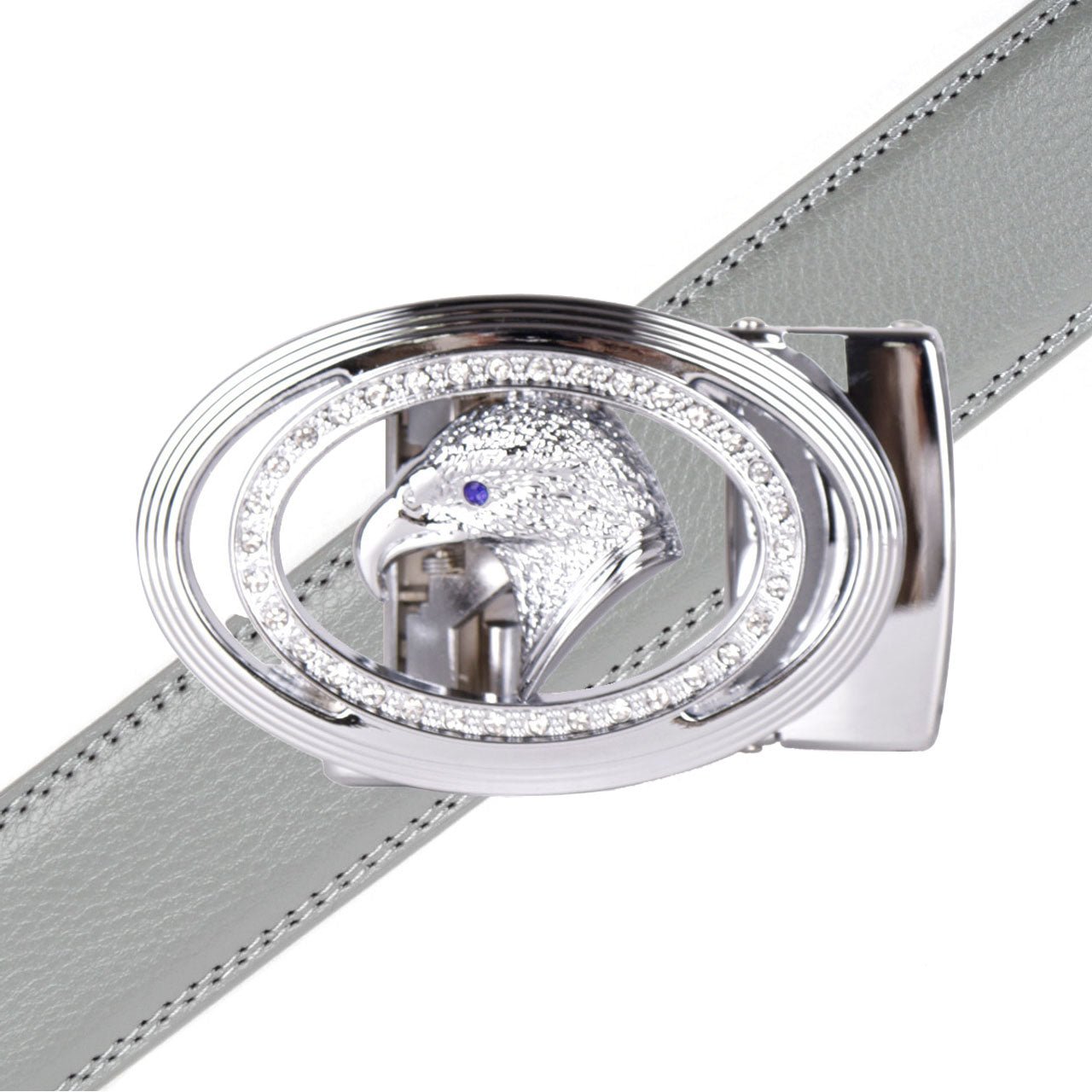 Men's Eagle Bling Ratchet Belt-MGLBB61-SIL - Bundle Bus