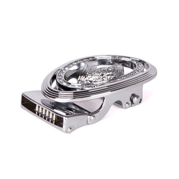 Men's Eagle Bling Ratchet Belt-MGLBB61-SIL - Bundle Bus