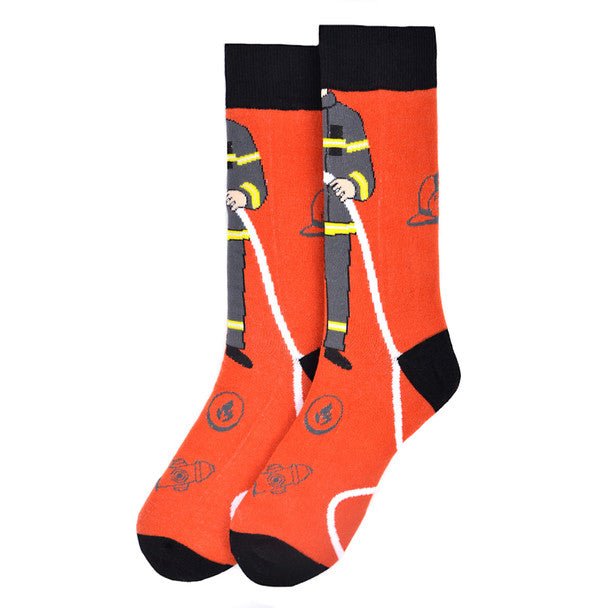 Men's Fire Fighter Novelty Socks - NVS19577-RU - Bundle Bus