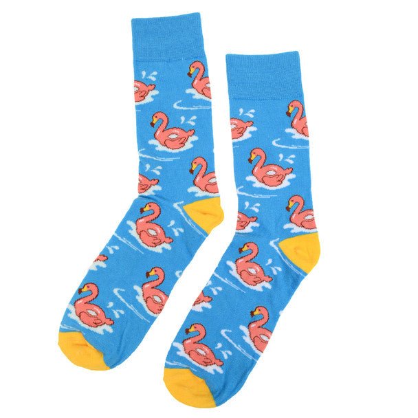 Men's Flamingo Novelty Socks - NVS19299 - Bundle Bus