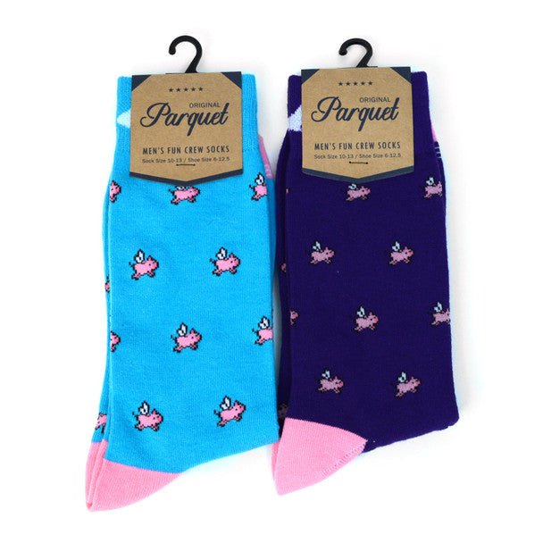 Men's Flying Pigs Premium Collection Novelty Socks - NVPS2007 - Bundle Bus