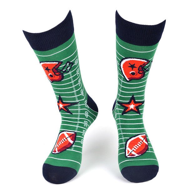 Men's Football Novelty Socks - NVS19575-GRN - Bundle Bus