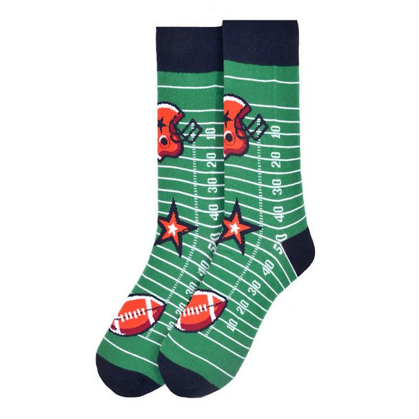 Men's Football Novelty Socks - NVS19575-GRN - Bundle Bus