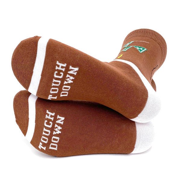 Men's Football Touchdown Novelty Socks- NVS19622-BR - Bundle Bus