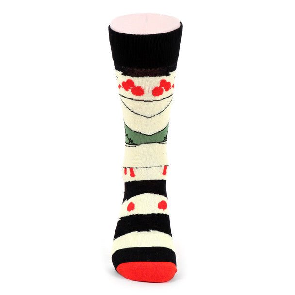 Men's Frankenstein Halloween Novelty Socks - NVS19516-IVORY - Bundle Bus